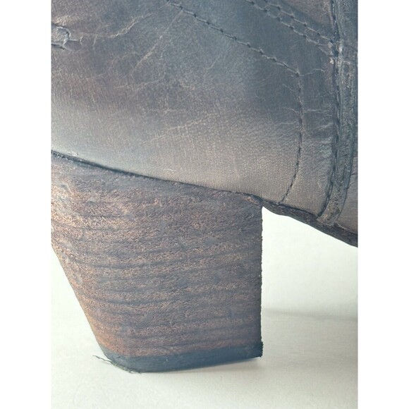 Frye Womens Boots Brown Renee Seam Short Leather Western Heeled Ankle Bootie 6 M - Picture 9 of 11